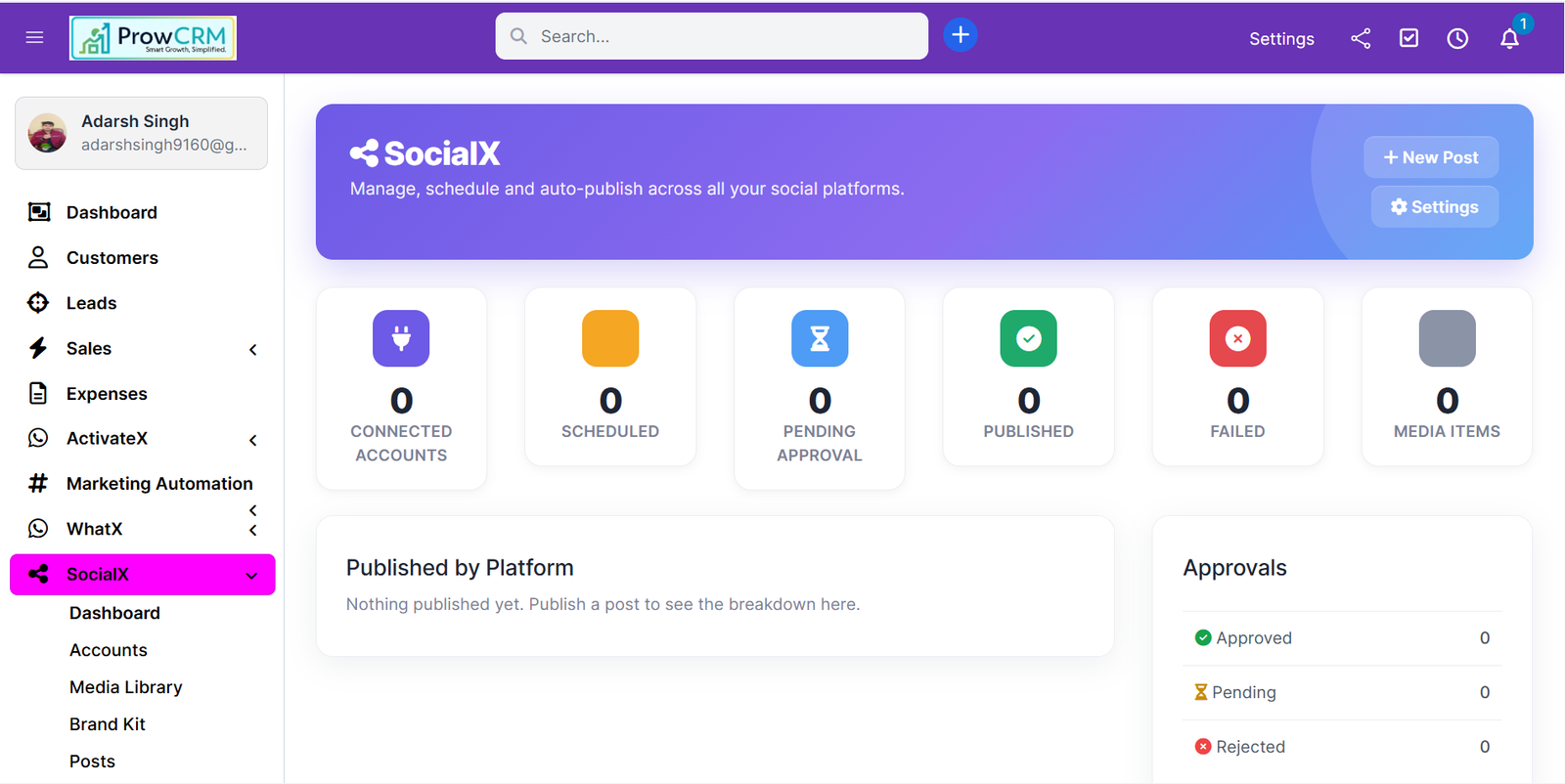 SocialX Multi-Platform Social Media Scheduler
